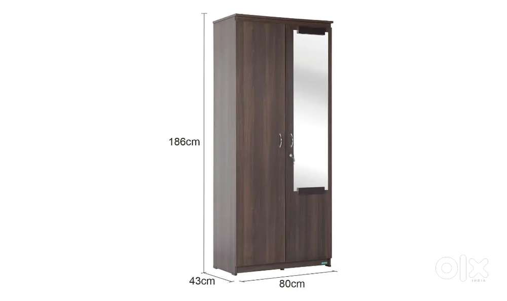 2 door Almirah with mirror