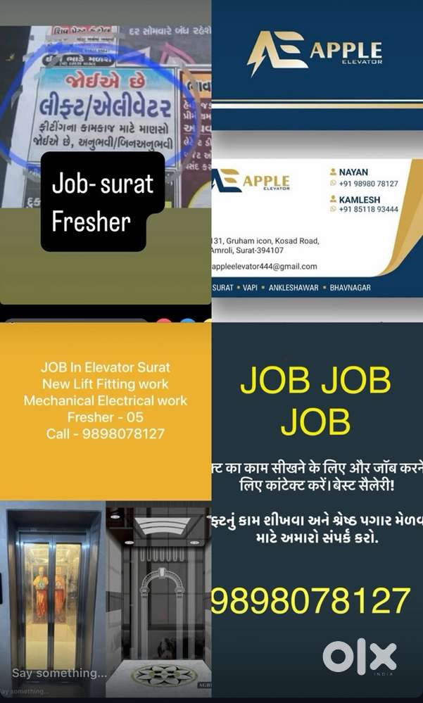 Lift Elevator Fitting work