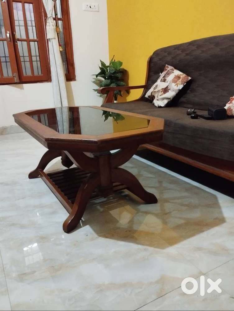 Teakwood Sofa set with centre table