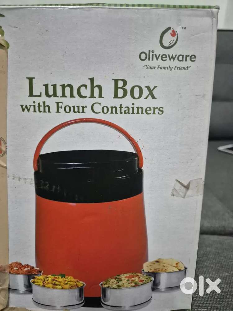 Oliveware Lunch Box with four containers