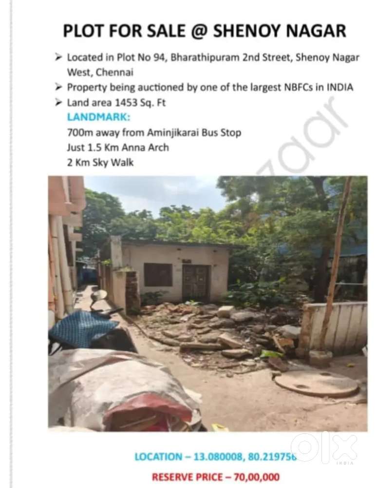 PLOT FOR SALE SHENOY NAGAR