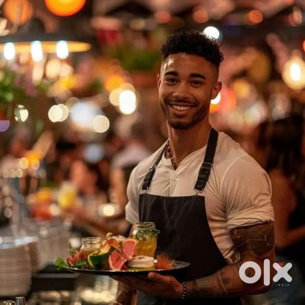 Bakery sales man and waiter