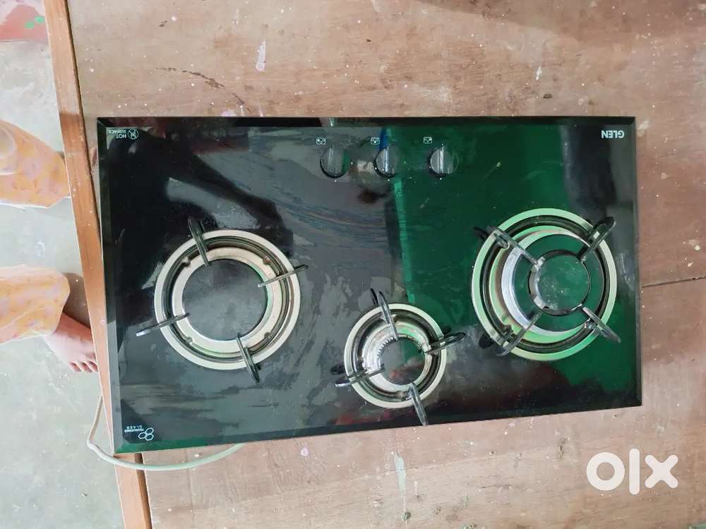 Glen Glass Hob 3 Burner Built In Hob Gas Stove Auto Ignition