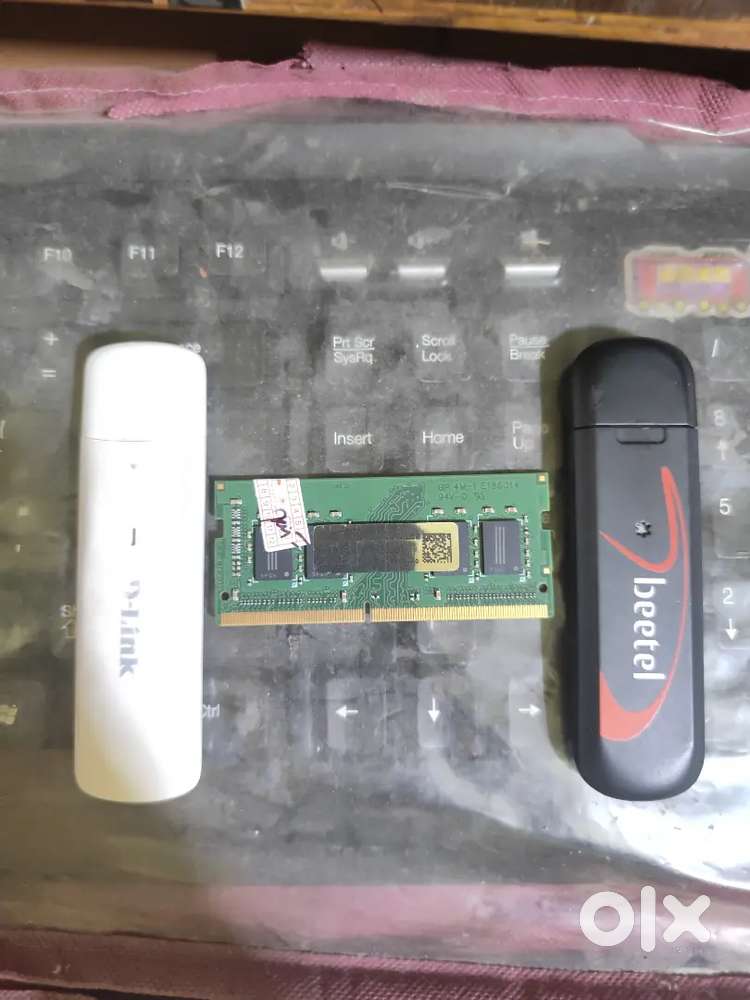 1 Ram (Rs. 1200) and 2 Modem (Rs. 500 each)