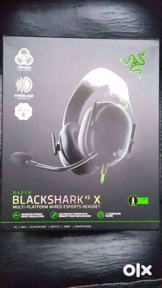 Razer BlackShark V2 X Gaming Headphones With Hyperx 7.1 Sound Card