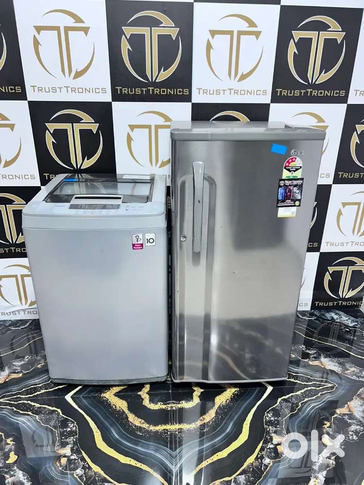 LG 190ltr single door fridge & 6.2kg washing machine