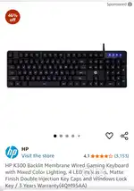 HP K300 Gaming keyboard