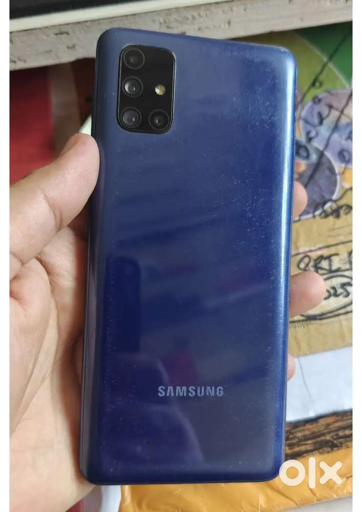 Samsung M51 6gb/128gb with bill and charger display change working goo