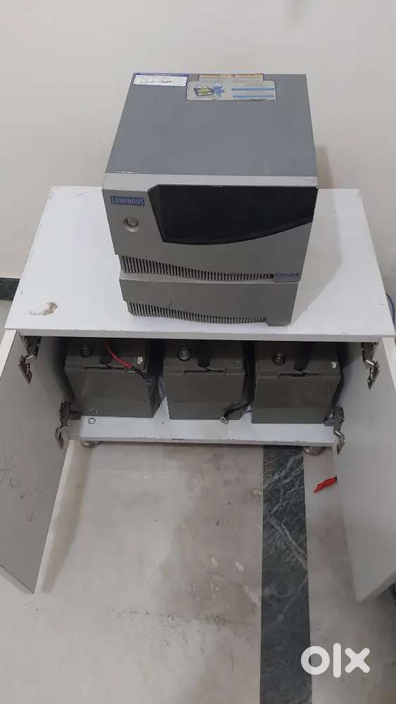 Luminous Cruze 2.5 KVA Inverter with batteries & storage cabinet