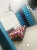 1 Bhk Furn AC, Bed, Mattress,Almirah, Fridge, Gyser, LCD,  Curtain etc