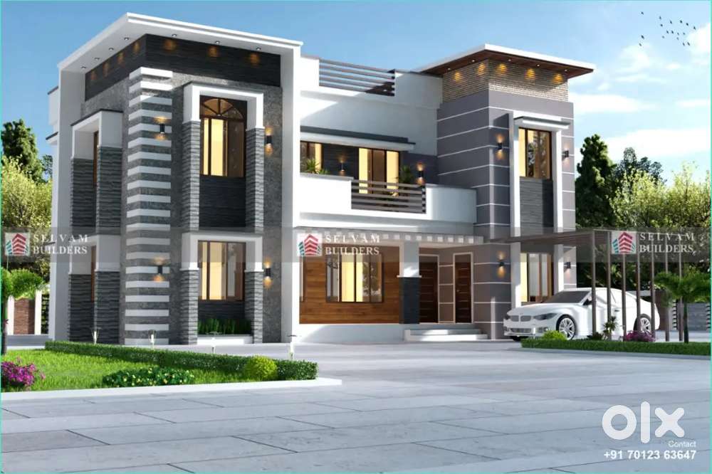North facing 5BHK House in Anikode, Chittur