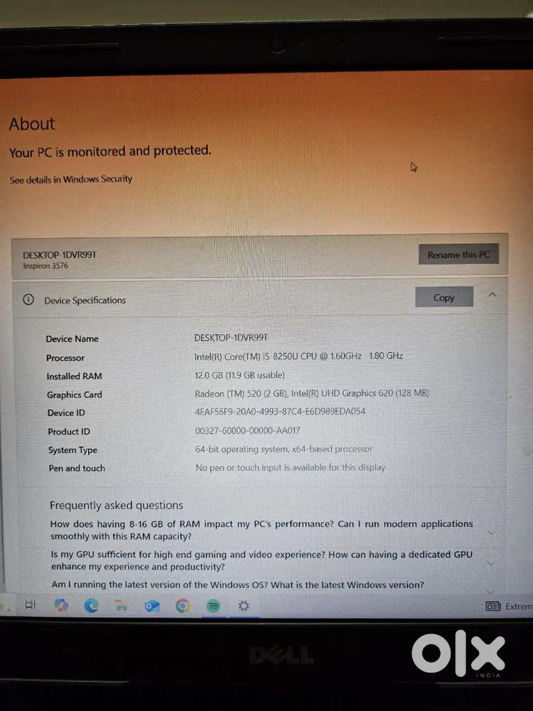 Dell Inspiron 15 3000Laptop for sale