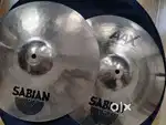 Zildjian hihats, sabian cymbals, Tama snare drum