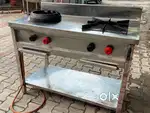 Stainless steel two burner indian + chineese bhatti available