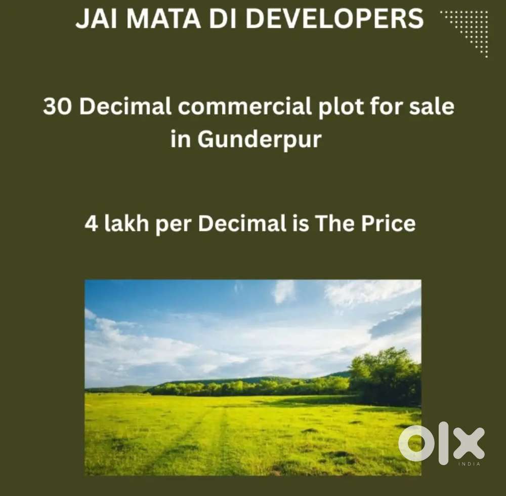 30 Decimal Commercial plot for sale in Gunderpur