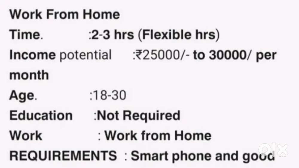 Are you interested in work from home project