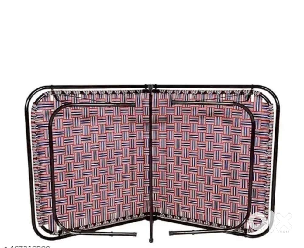 Folding bed with double pipe totally new no use