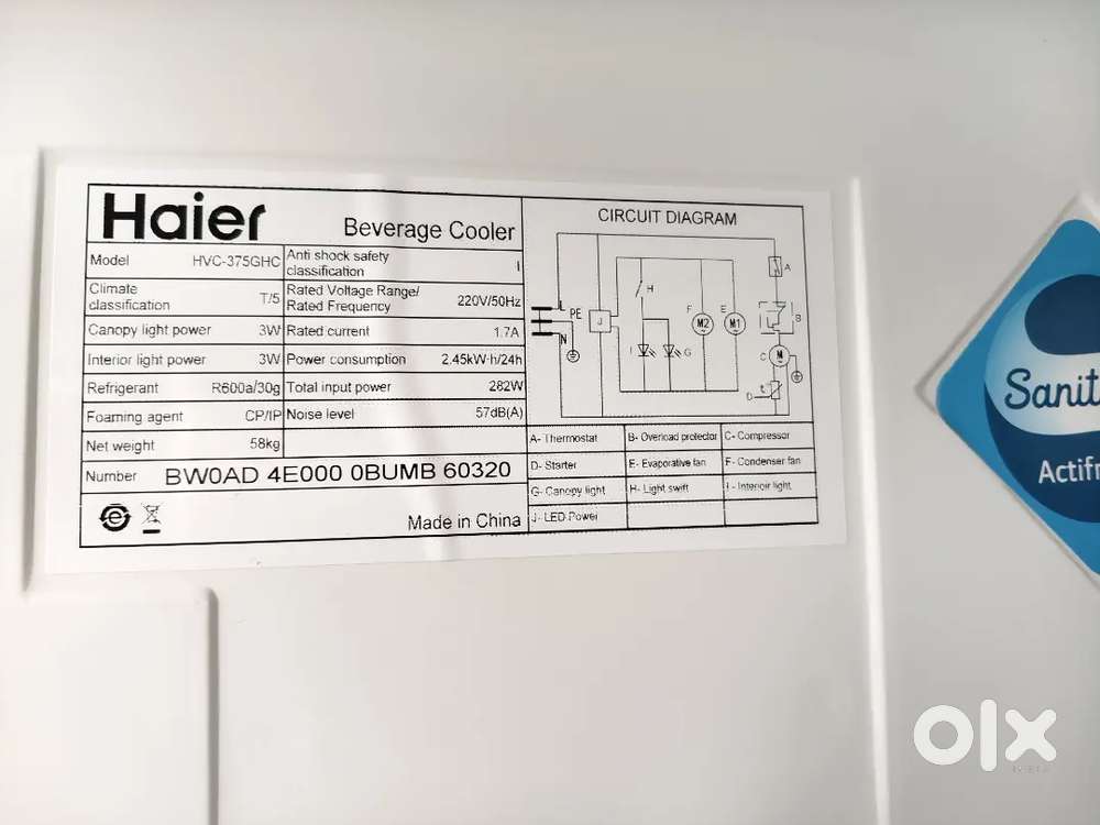 Haier commercial fridge for sale.