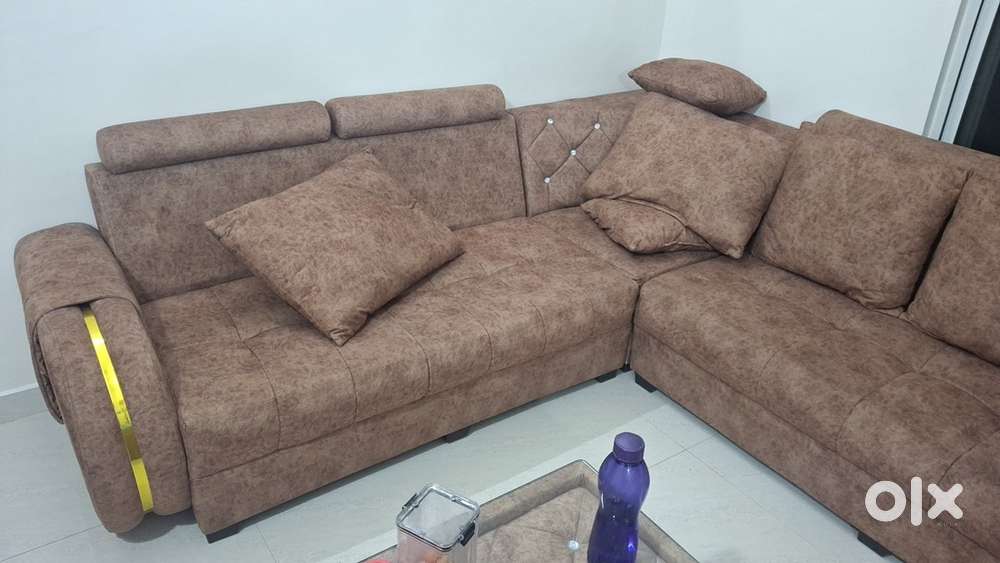 L shape sofa set