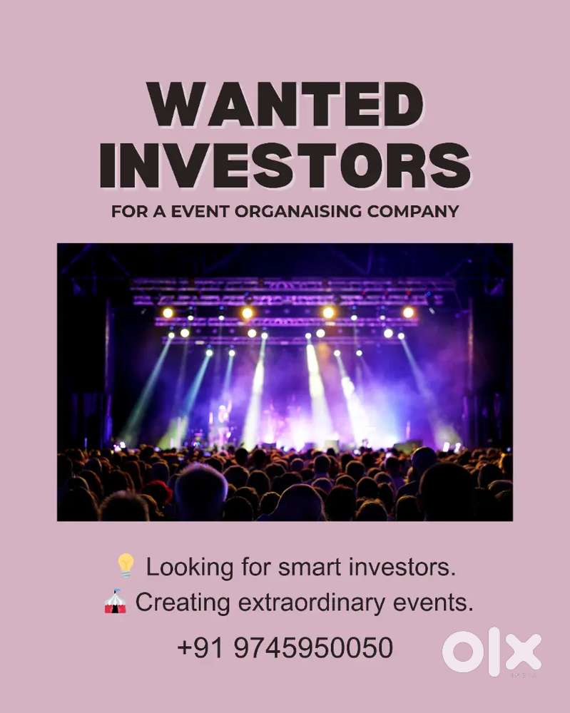 Looking investors for Event organizing company