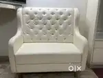 Pure white designer sofa