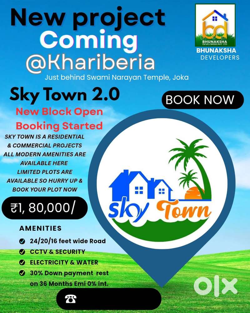 BUY 2 KATHA LAND @ JUST 3.60LAC NEAR JOKA METRO