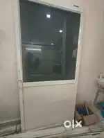 Glass door partition