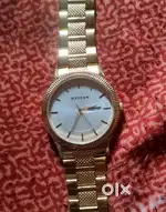 Titan Analog Watch Gold Case