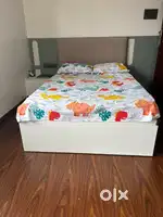 bed with mattress