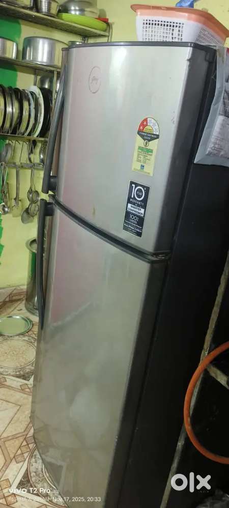 Silver Godrej double door  3 years old