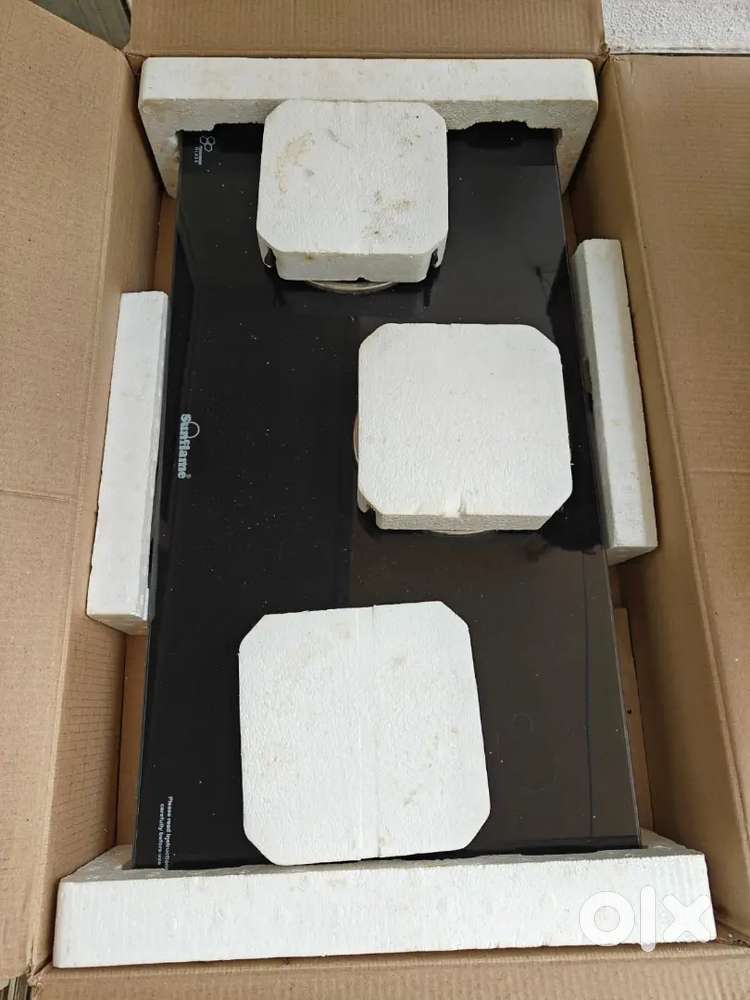 Sunflame 3 burner glass top gas stove