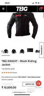 Riding Jacket - TBG Knight Mesh jacket for sale good condition