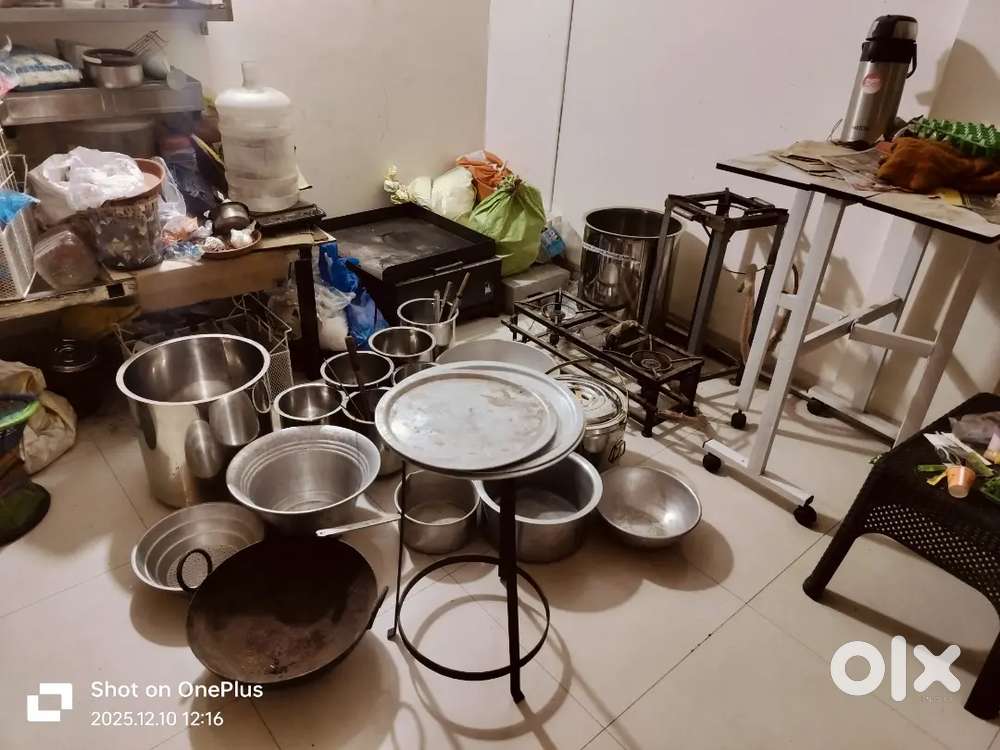 , Dosa tawa, kitchen material,3 set table&chairs,2 set standing table