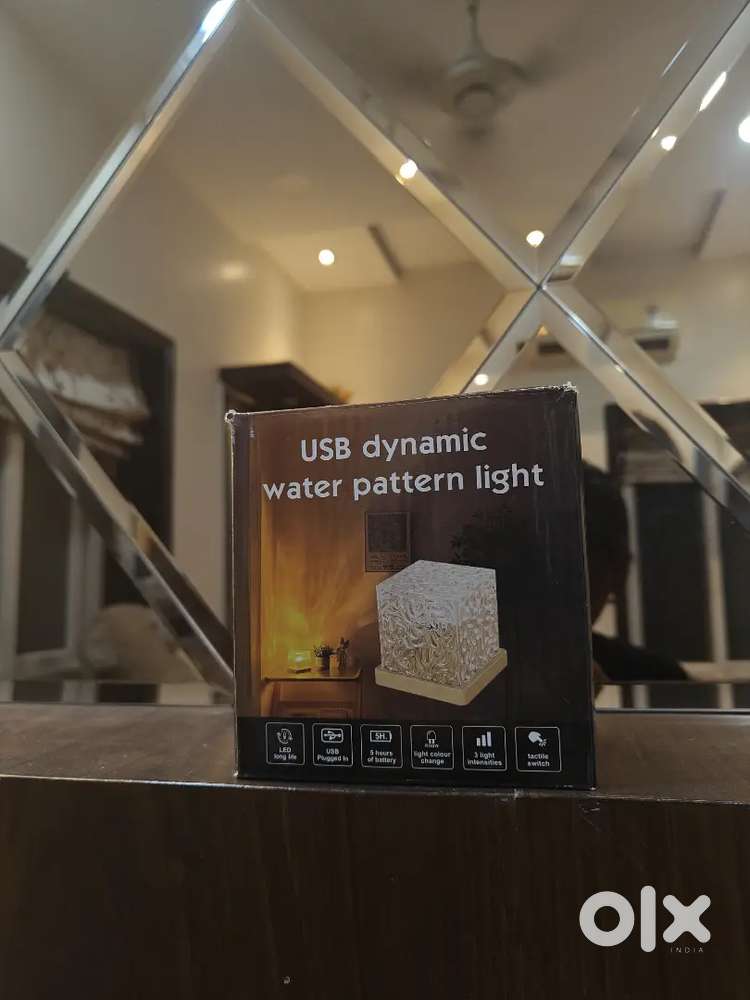 USB Dynamic Water Pattern Light – Mood Lamp with 3 Light Modes