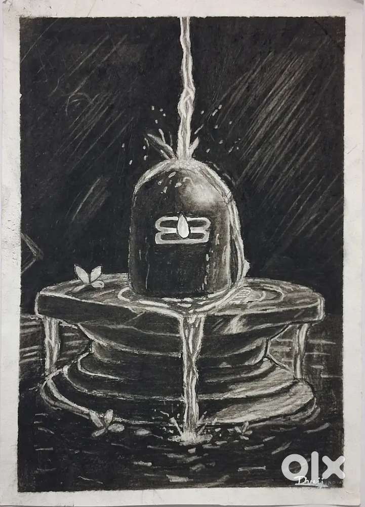 Shivling pencil sketch/Drawing