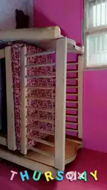 Baby cot with bed
