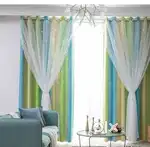 Sheer and Blackout Curtains Set,Laser Hollowing Out Stars patterned