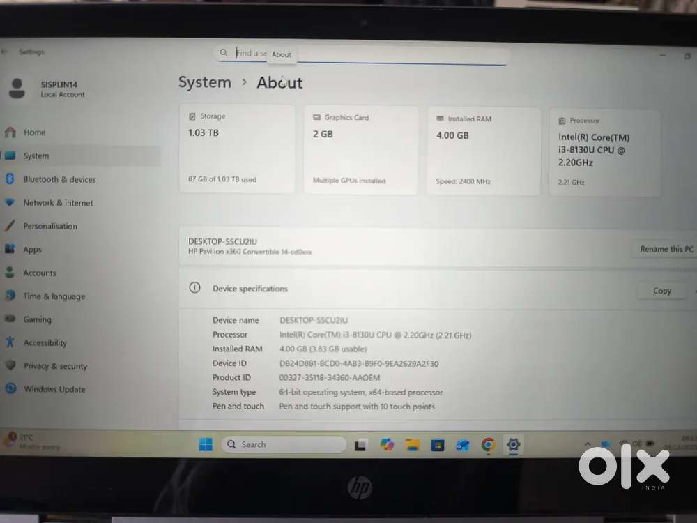 Hp pavilion ×360 convertible 14-cd0×××