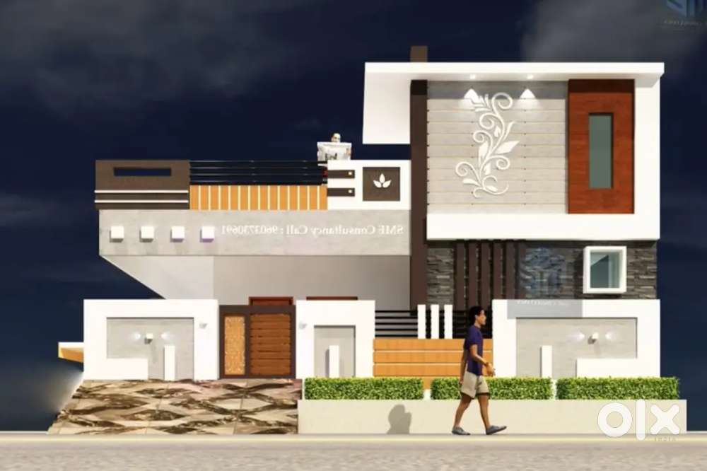 West Facing land for sale.