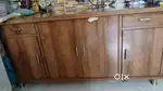 Solid Wooden Storage Cabinet with Drawers & Shelves – Gently Used