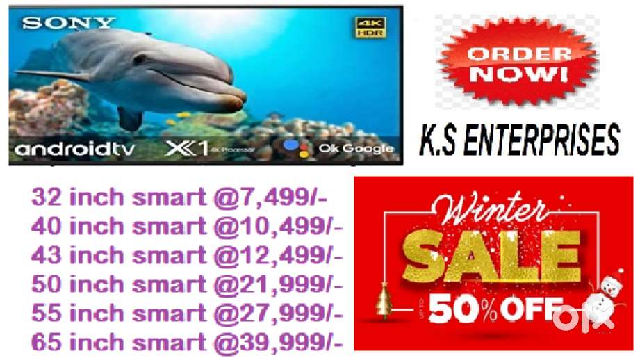WINTER SUPER OFFER 43 INCHES  SMART, 4K UHD LED TV IN 12,499 ONLY.