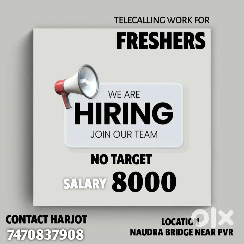 Job for freshers