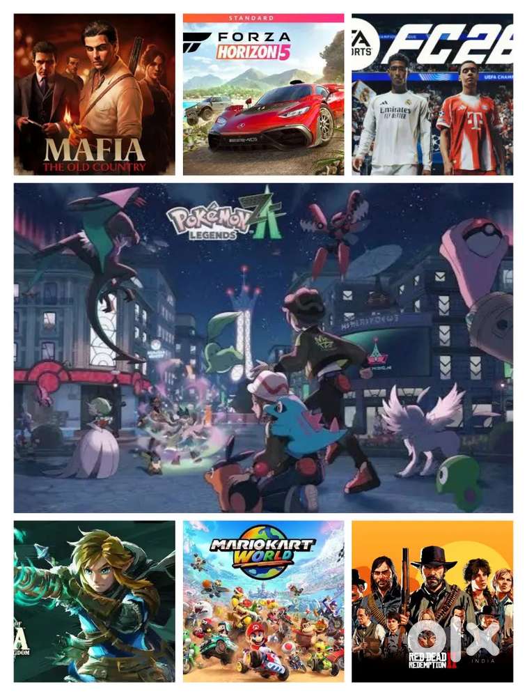 Nintendo Switch All Games Pokemon ZtoA,Zelda,Mario,Zelda,Cricket 26,Fc