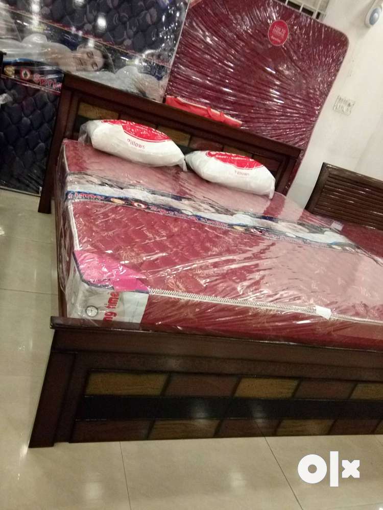Sofa plus queen cot with mattress and king size cot