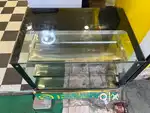 Stainless steel glass display counter