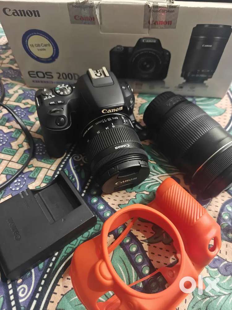 Canon 200D with 18-55mm & 55-250mm STM LENS For Sale