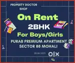 2 BHK On Rent, Sector 88, Mohali