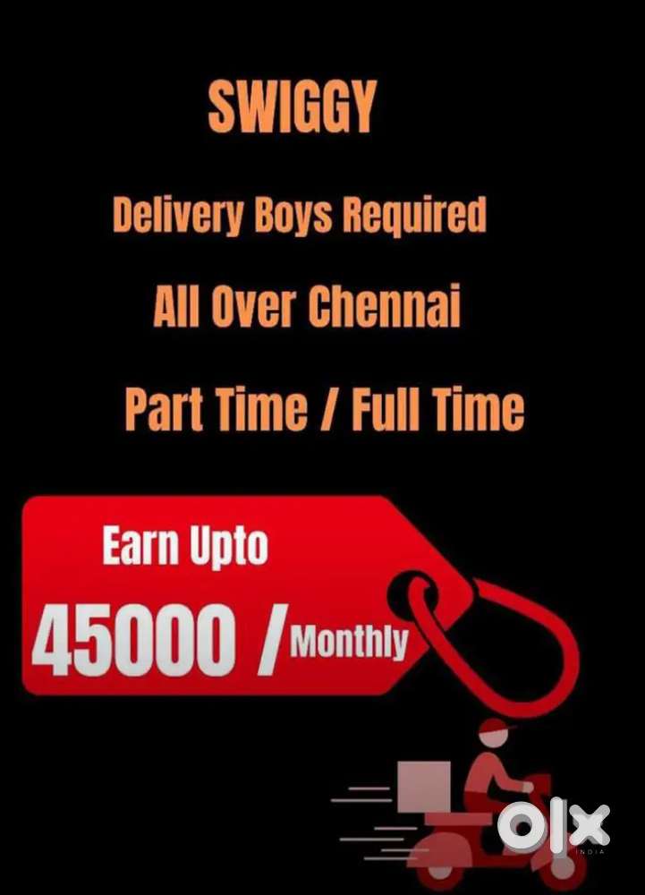 CHENNAI FREE JOINING SWIGGY FOOD DELIVERY JOB