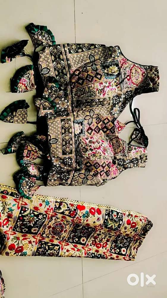 New lehenga choli with stitched blouse and dupatta