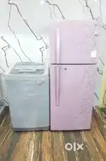 Lg double door refrigerator and lg top load washing machine $